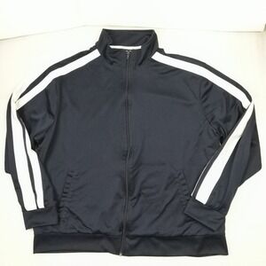 Vintage Y2K Starter Full Zip Track Jacket Navy Blue Mens 2XL Athletic Streetwear